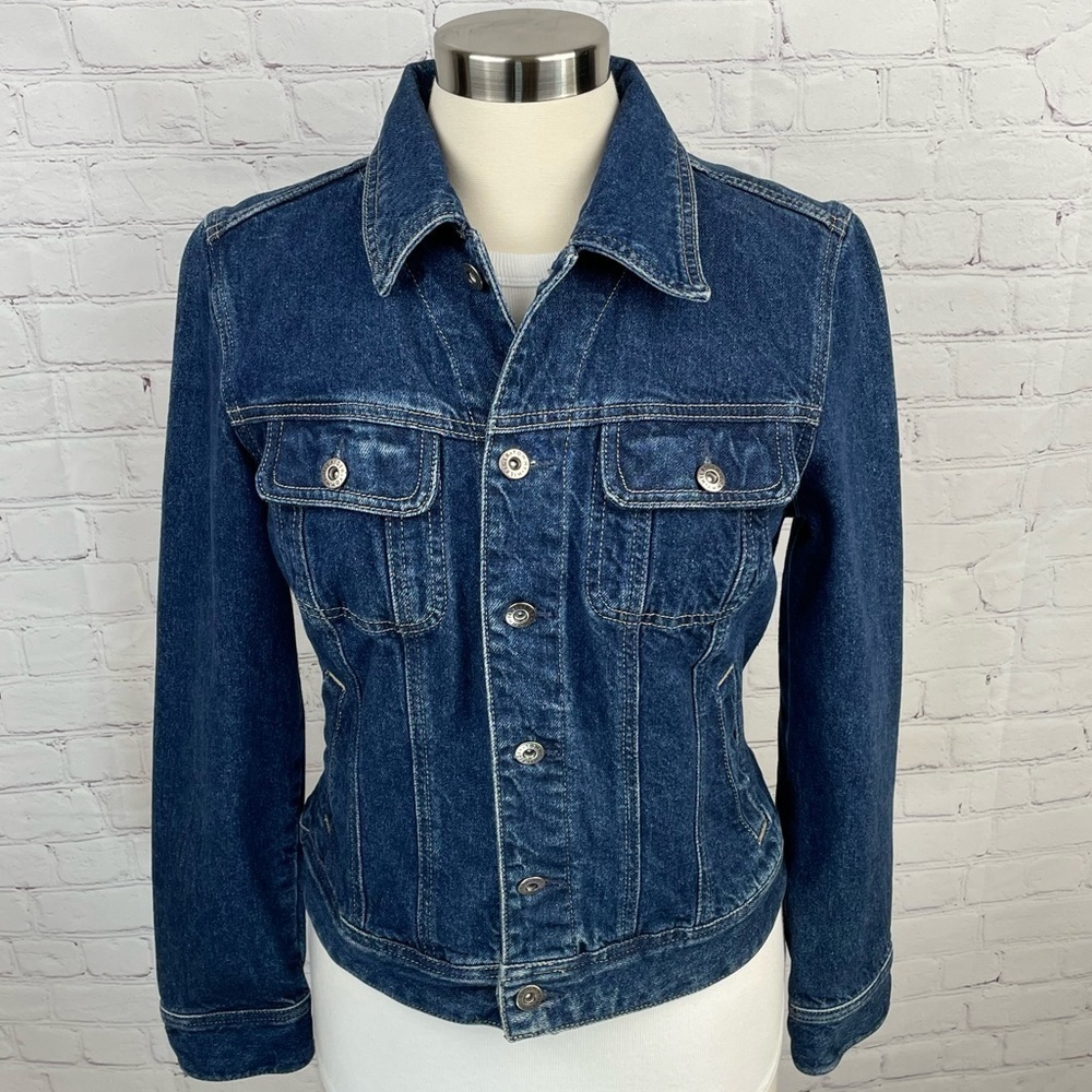 Tommy Hilfiger VINTAGE Trucker Jean Jacket Blue Denim Women’s MEDIUM